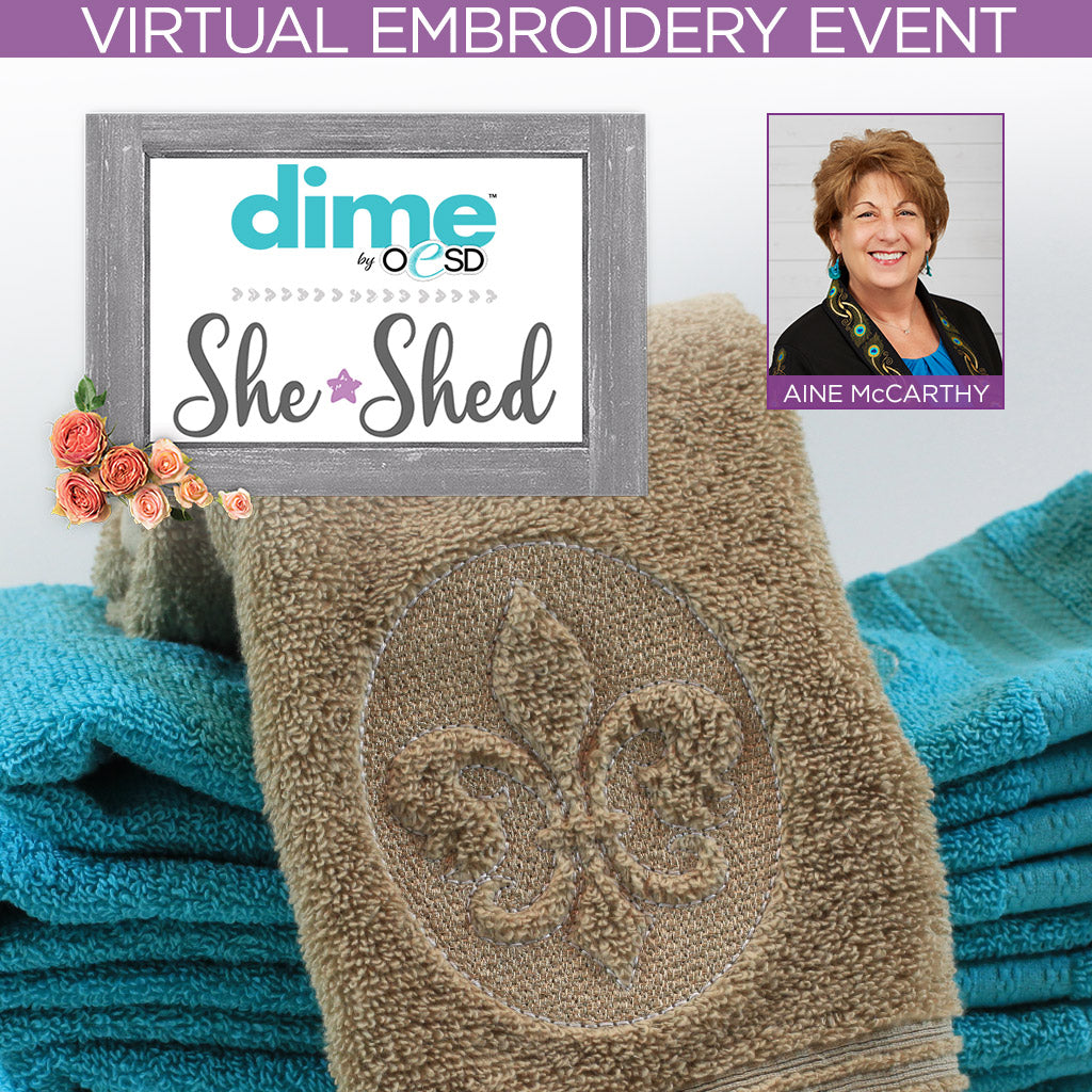 She Shed Embroidery Escape Virtual Embroidery Event