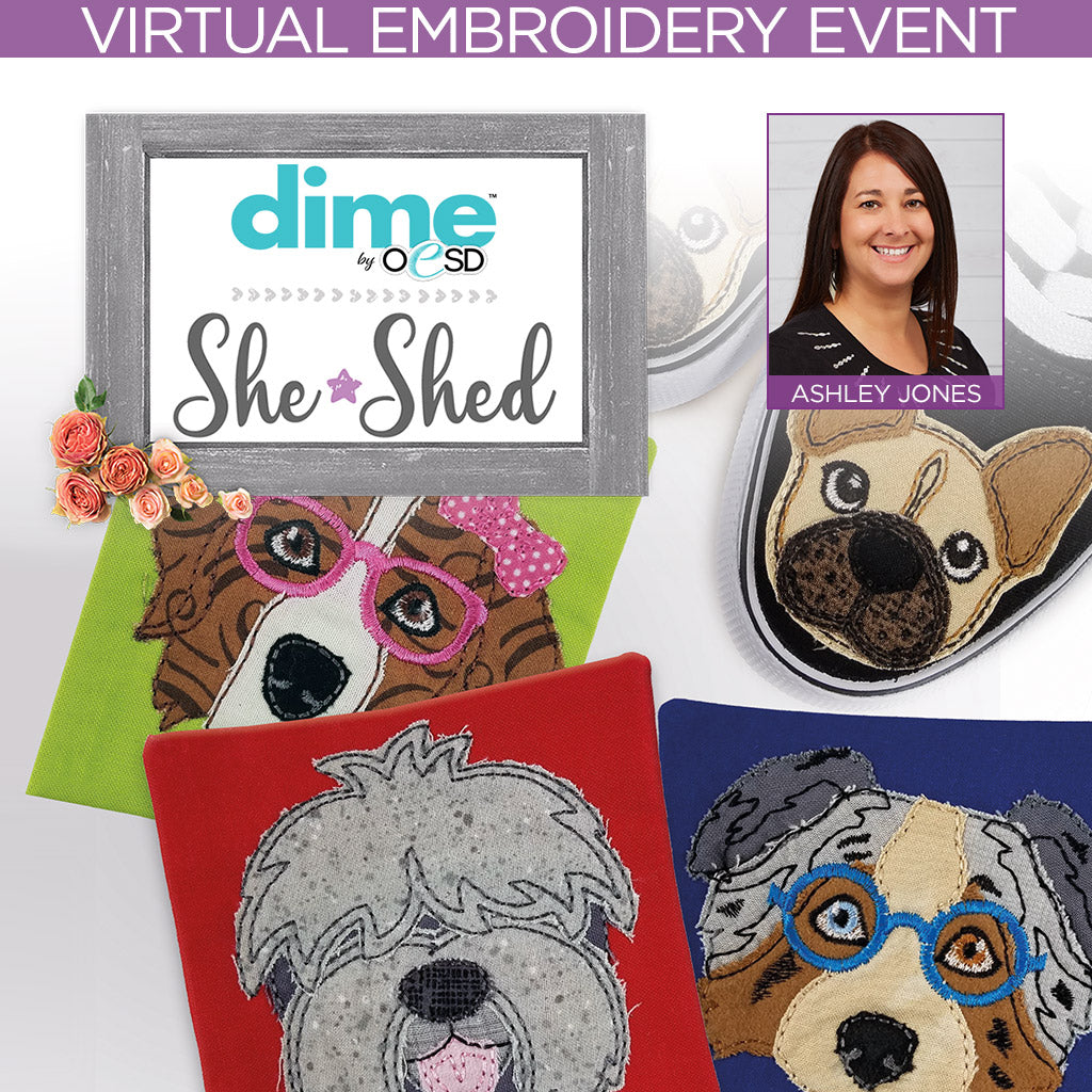 She Shed Embroidery Escape Virtual Embroidery Event