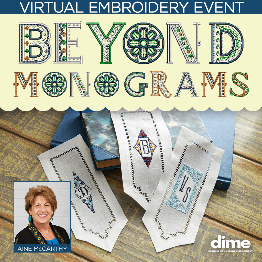 Beyond Monograms Virtual Embroidery Event